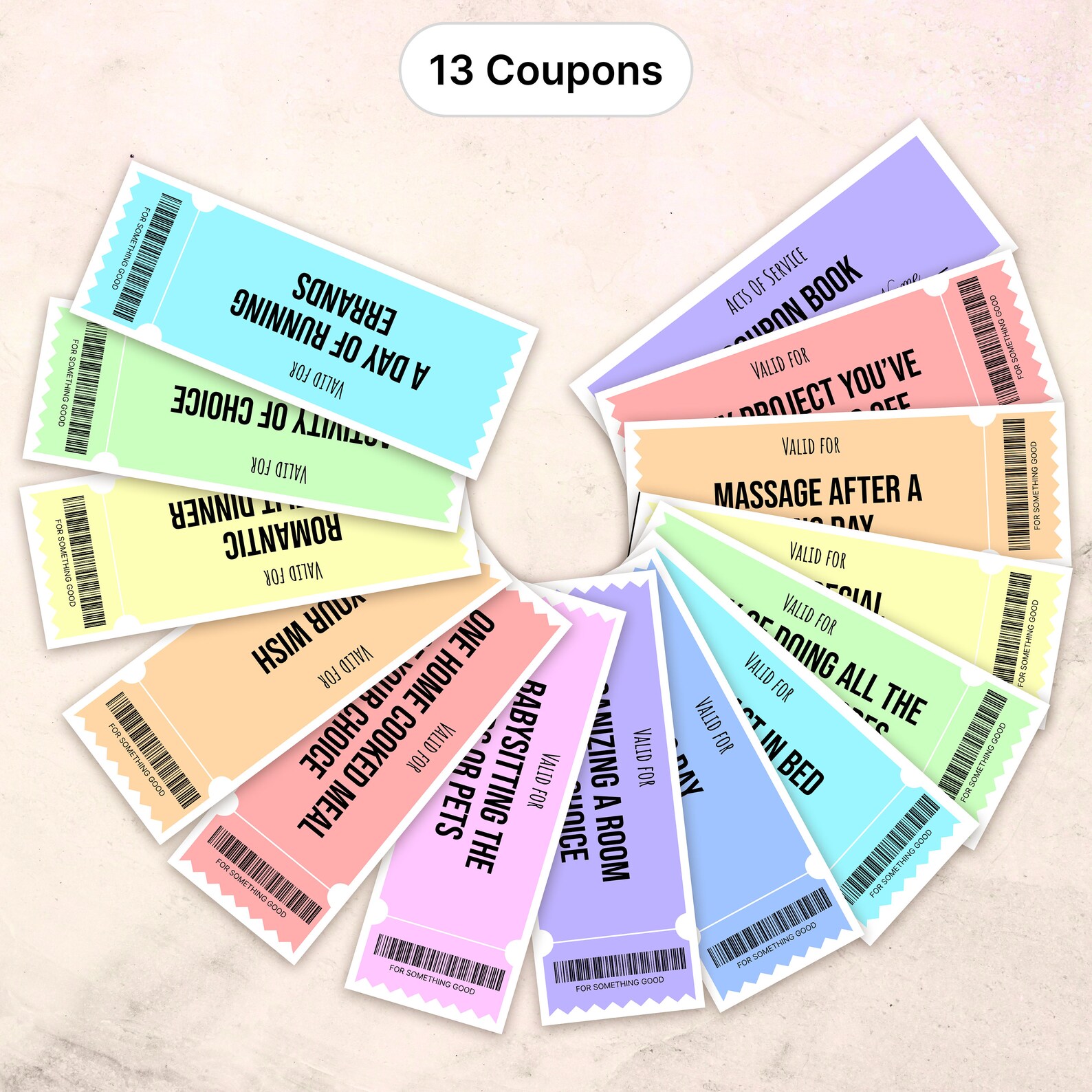Printable Acts of Service Love Coupons, Editable Stocking Stuffer ...