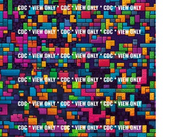 Tetris-style Printable Download Pattern