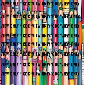 Crayons de couleur artistiques, motif imprimable, téléchargement immédiat, décoration de rentrée, invitations à une fête !