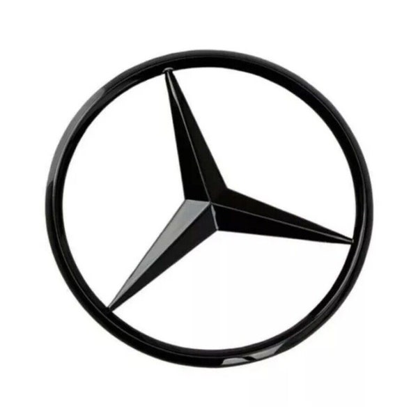 W205 1 Stk. Glänzendes schwarzes Mercedes-Benz Heck-Kofferraum-Emblem Sternabzeichen [W205 A2058174500]