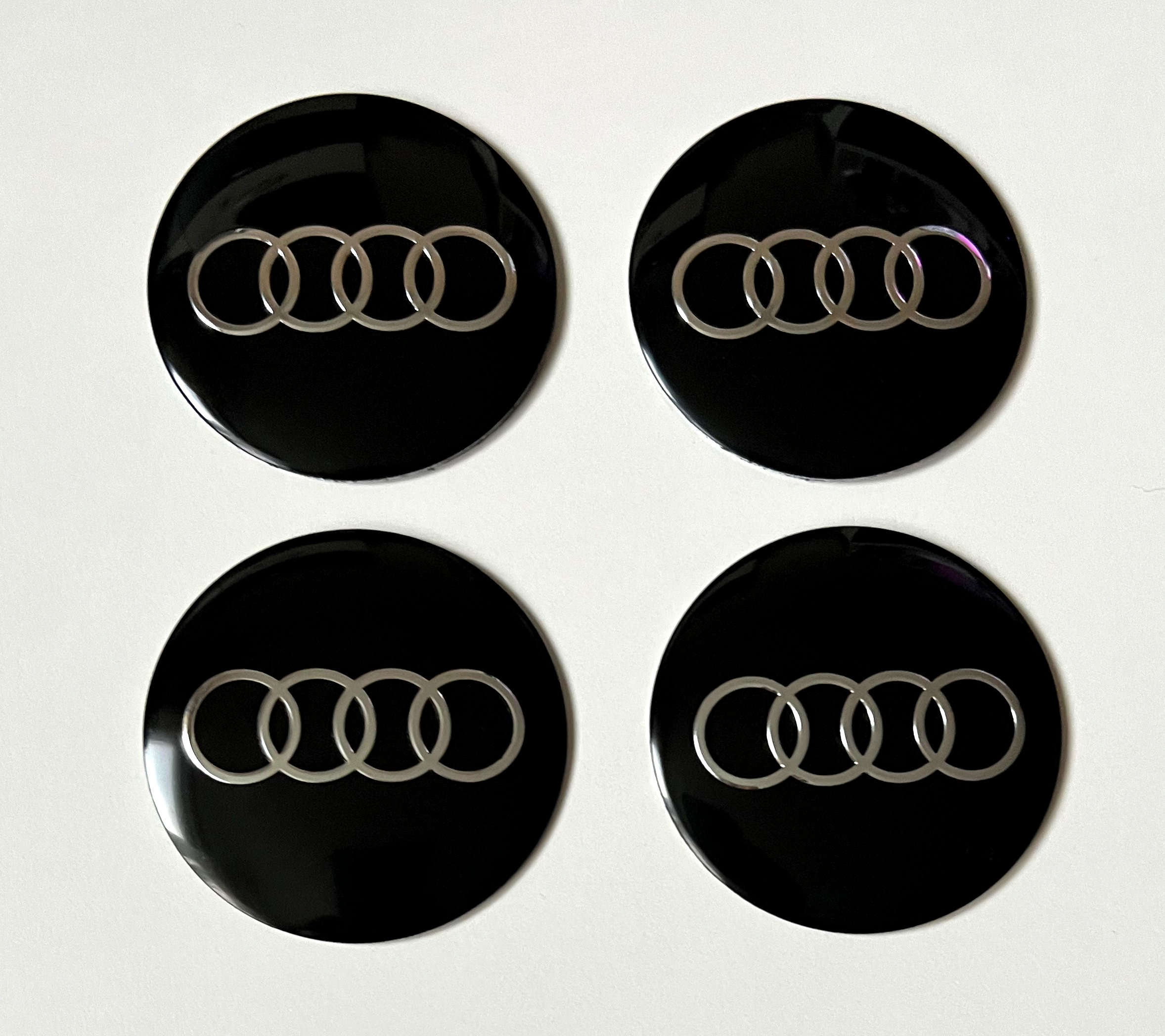 Audi Sticker Wheel Center Hub Cap Fine Carbon