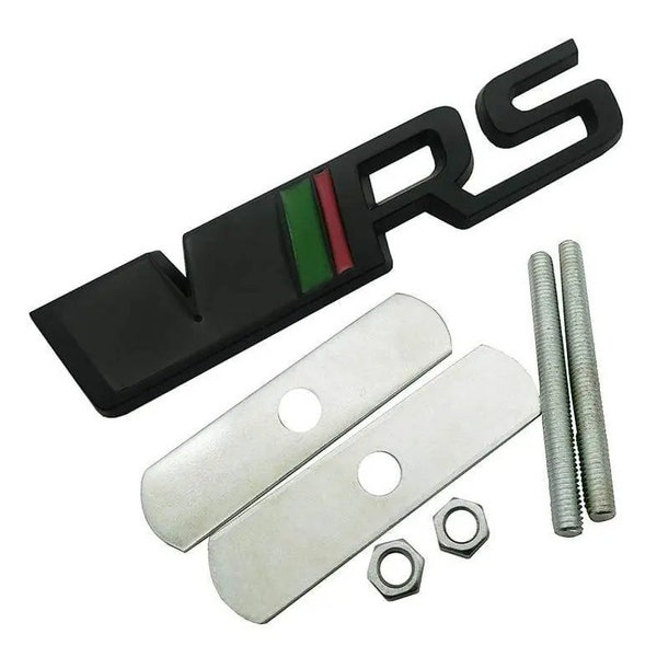 1 pcs Black Matte 3D Skoda VRS Grill Metal Emblem