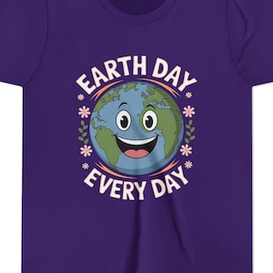 Earth Day Every Day Youth Tee, Fun Kids T-Shirt, Eco-Friendly Apparel, Birthday Gift, Earth Lover Shirt