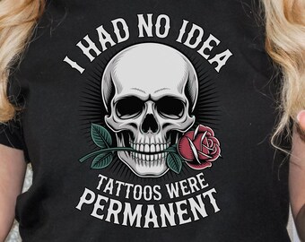 Skull and Rose Unisex Tee, Tattoo Lover Shirt, Edgy Graphic Tee, Alternative Clothing, Gothic Rose Tshirt, Rebel Shirt, Funny Tattoo Shirt