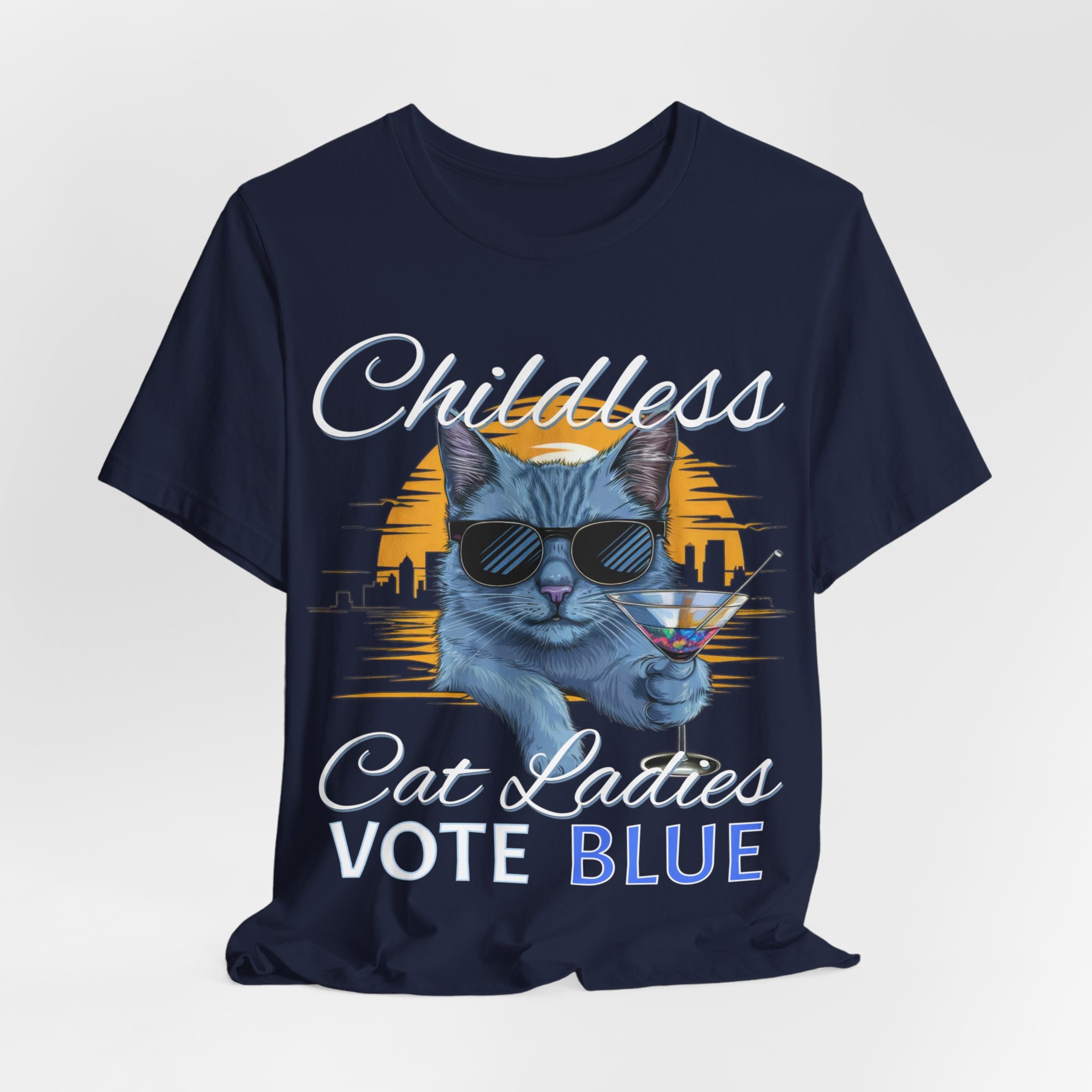 Blue cat t shirt hot sale