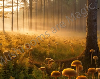 Mushroom Zoom Backgrounds #2 - A bundle of 20 peaceful mushroom backgrounds suitable for Zoom