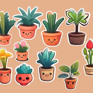 Prickly Perfection: Cactus Sticker Set 15 Image Digital Product - Etsy