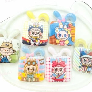 Kawaii Bunny Ears La bubu inspired Beads , DIY Pen Beads , Craft supply, Labubu Pen Beads