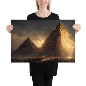 Pyramids of Giza Artistic Rendition Poster 1