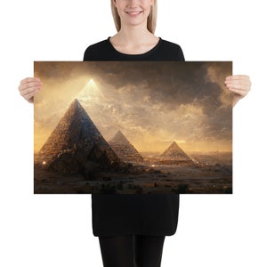 Pyramids of Giza Artistic Rendition Poster 2