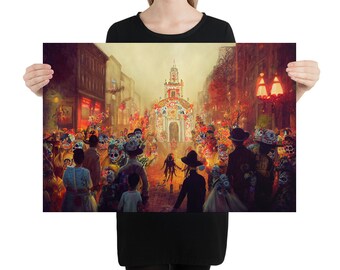 Cartel de celebración de la calle Dia de Los Muertos 1