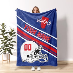 Buffalo Football Personalized Blanket,Buffalo Bill Blanket, Buffalo New York,Buffalo Bill Fan Gift,Sunday Football FVA15