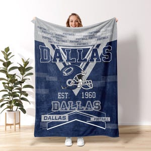 Dallas Football Vintage Style Personalized Blanket,Dallas Football Blanket,Cowboy Blanket,Dallas Blanket,Dallas Fans Gift FC1