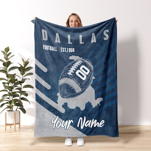 Dallas Football Vintage Style Personalized Blanket,Dallas Football Blanket,Cowboy Blanket,Dallas Blanket,Dallas Fans Gift FB1