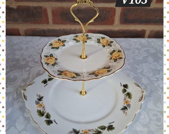 Denby Monsoon Chrysanthemum 2-tier Cake Stand. - Etsy UK