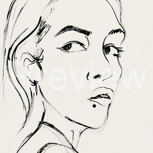 The Girl 2025 | Acrylic ink portrait | Printable 3 size
