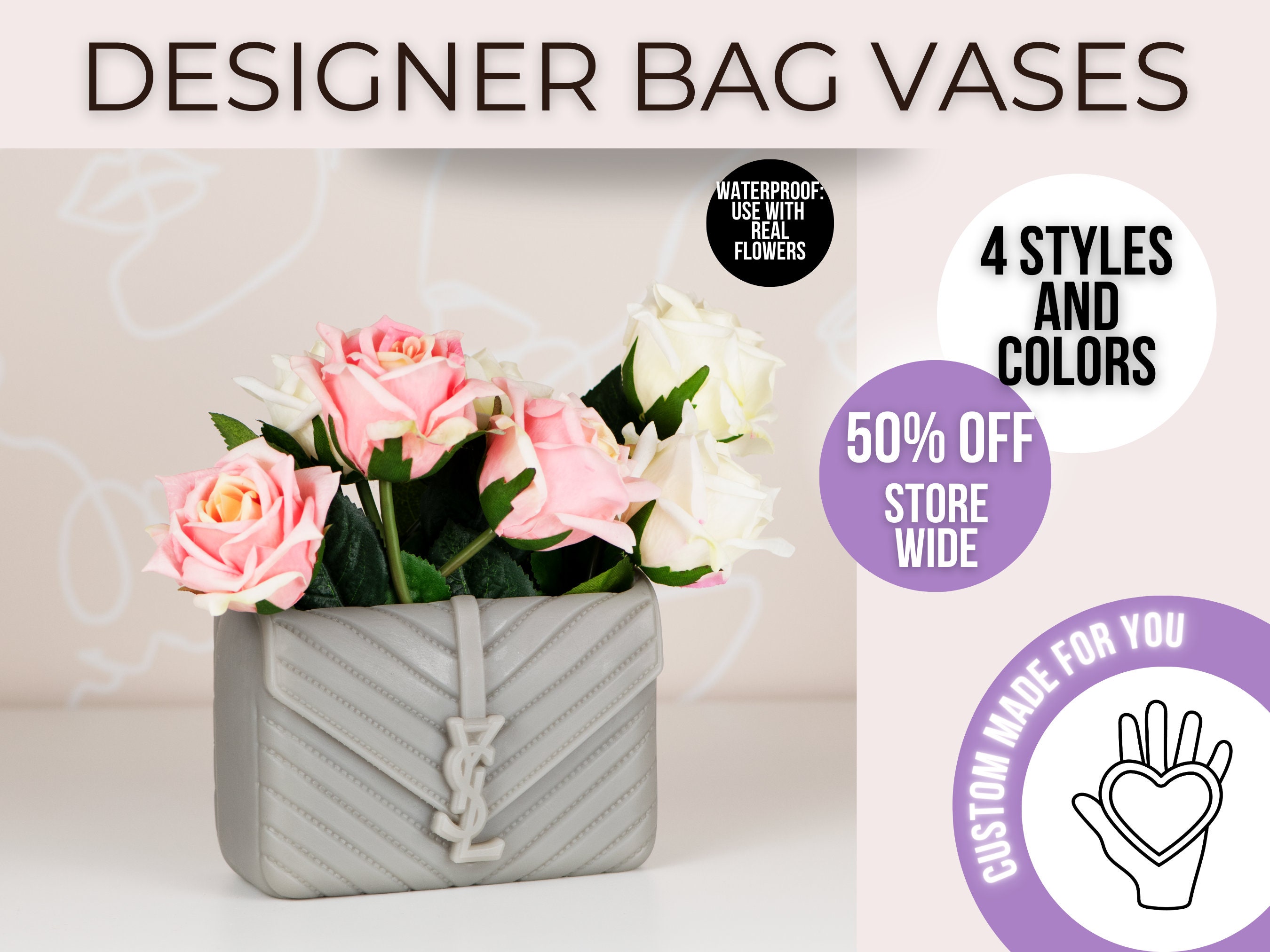 Bodega Rose Crafts Louis Vuitton Speedy Bag Vase