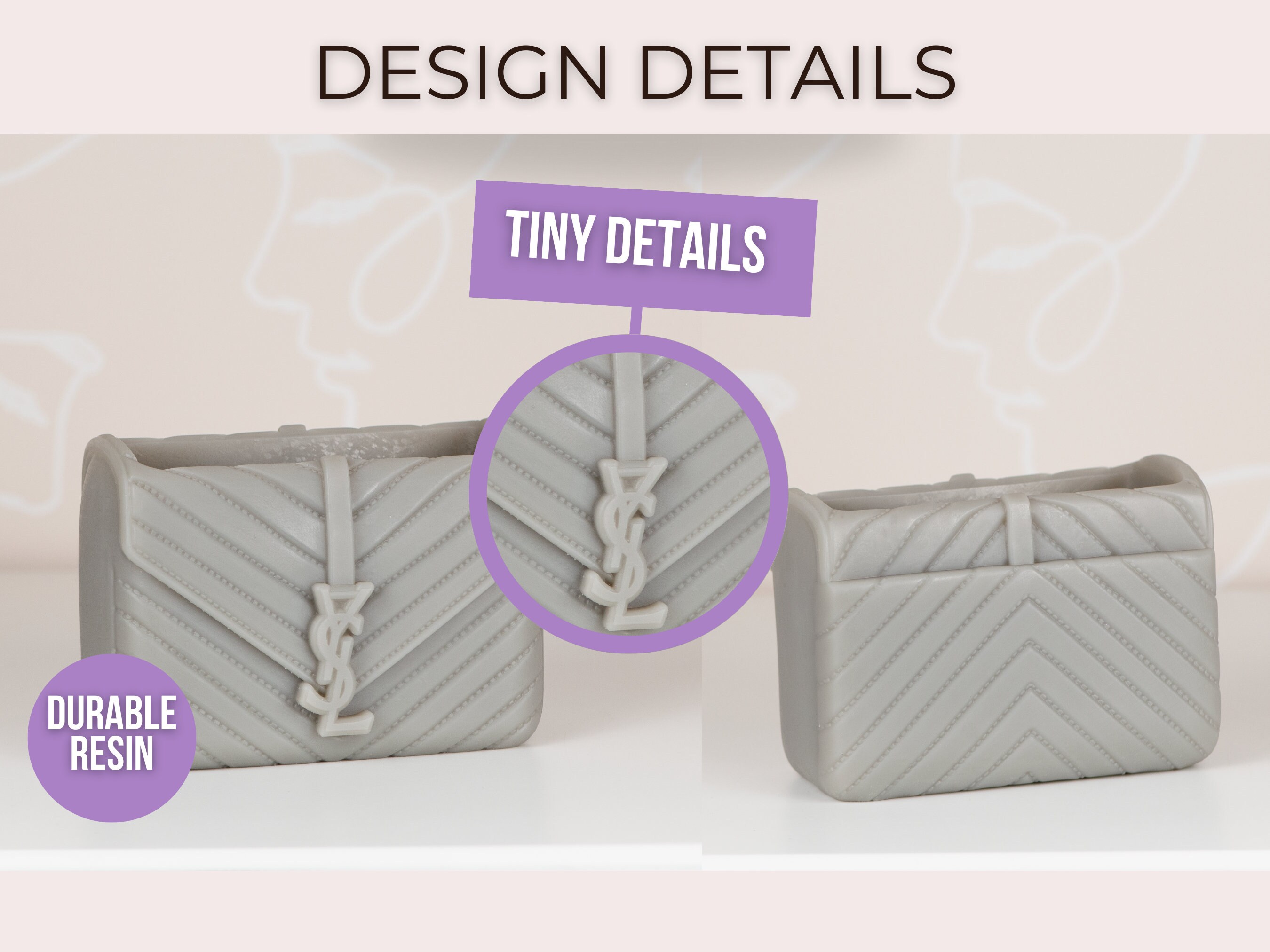 Designer Bag Flower Vase, Luxury Gift for Her, Bridesmaid Vase Gift