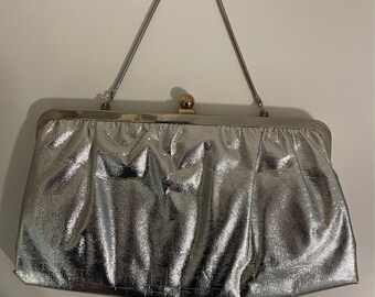 Silver Lame’ Evening Bag - Vintage