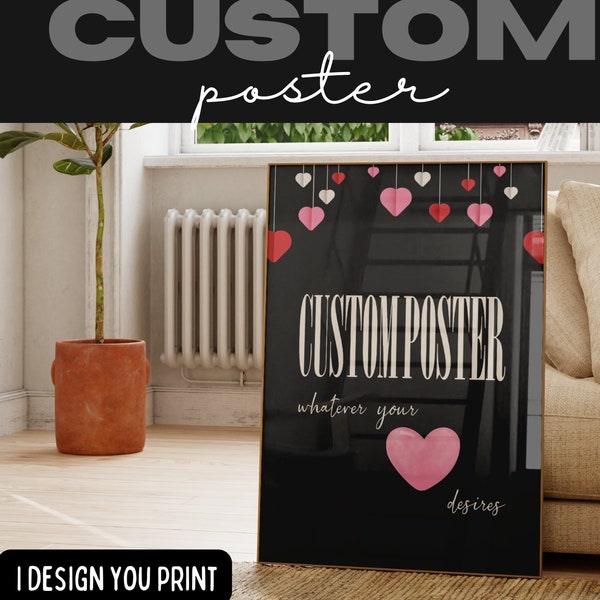 Custom Poster | Personalized Poster | Customized Wall Art | Make Me a Poster | Birthday Party Photo Backdrop | Party Banner | Office Flyer