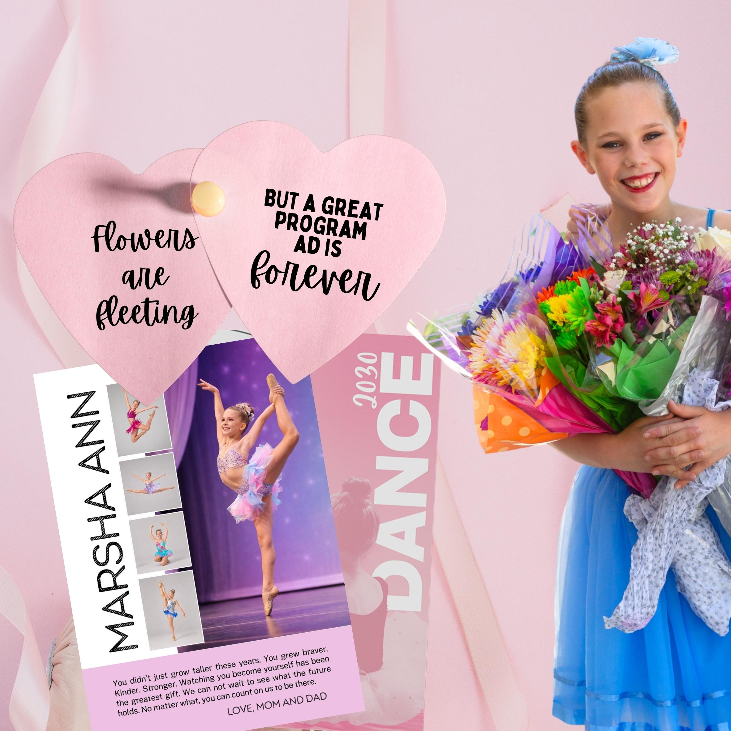 Ex Program Ad Dance Recital Program Ad, Full Page Canva Template | Fullpage Yearbook ...