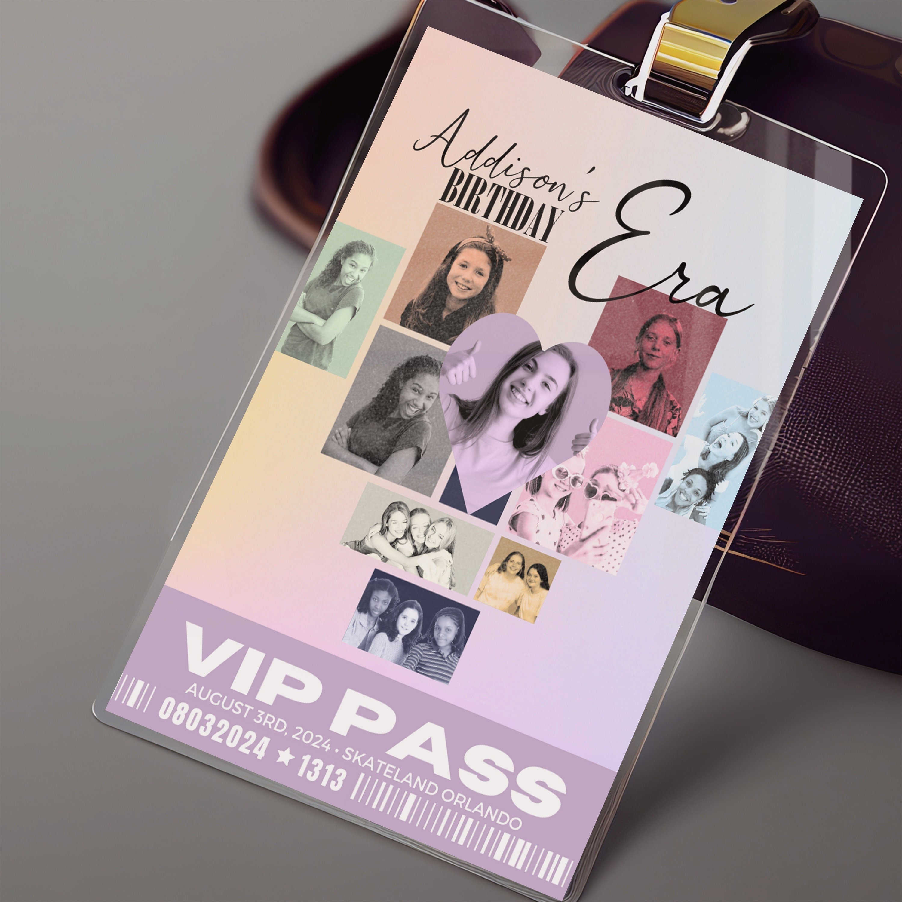 Personalized Vip Tag Custom Birthday Era VIP Pass: Personalized Photo Keepsake (digital ...