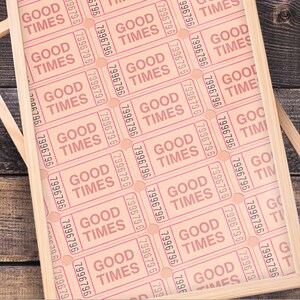 Fair Ticket Preppy Wand Kunst Digitaldruck Sofortdownload 3 Tickets Spruch WallArt | Dopamin Admit One druckbares Poster zum Aufhängen rosa