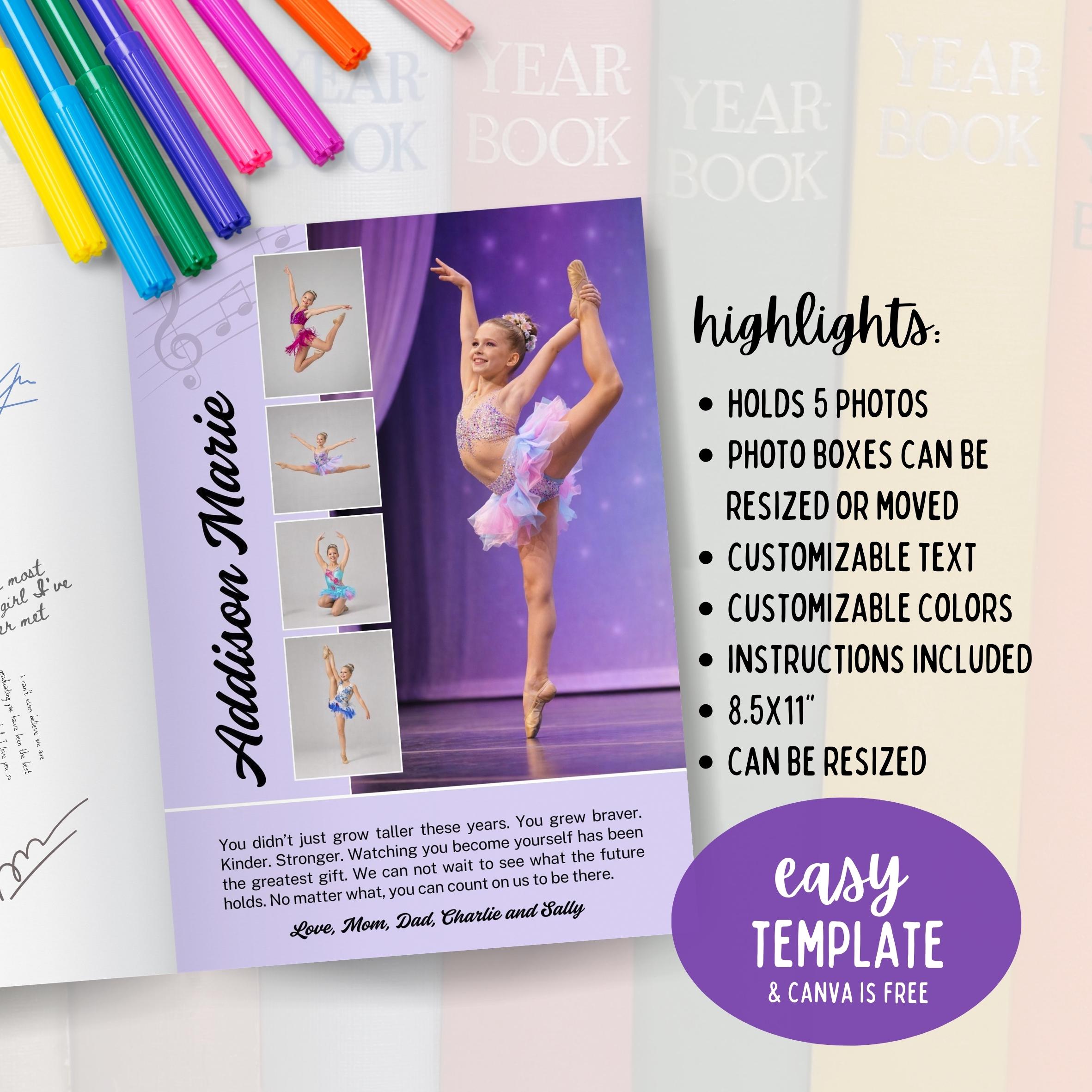 Dance Program Notes Examples Full Page Dance Recital Program Ad Canva Template Music Notes ...