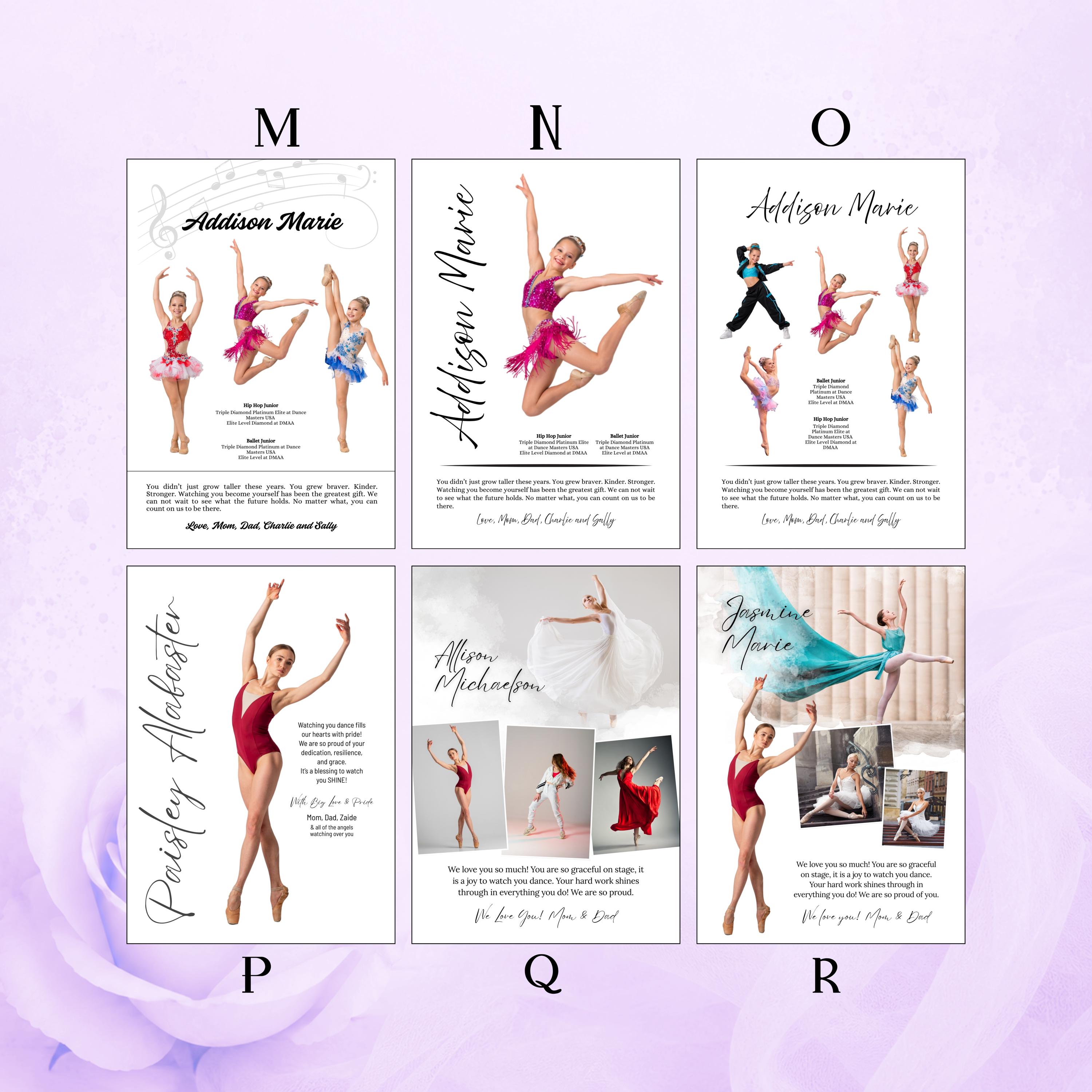 Graphic Design Service | Dance Recital Ad | Yearbook Ad Full Page ...