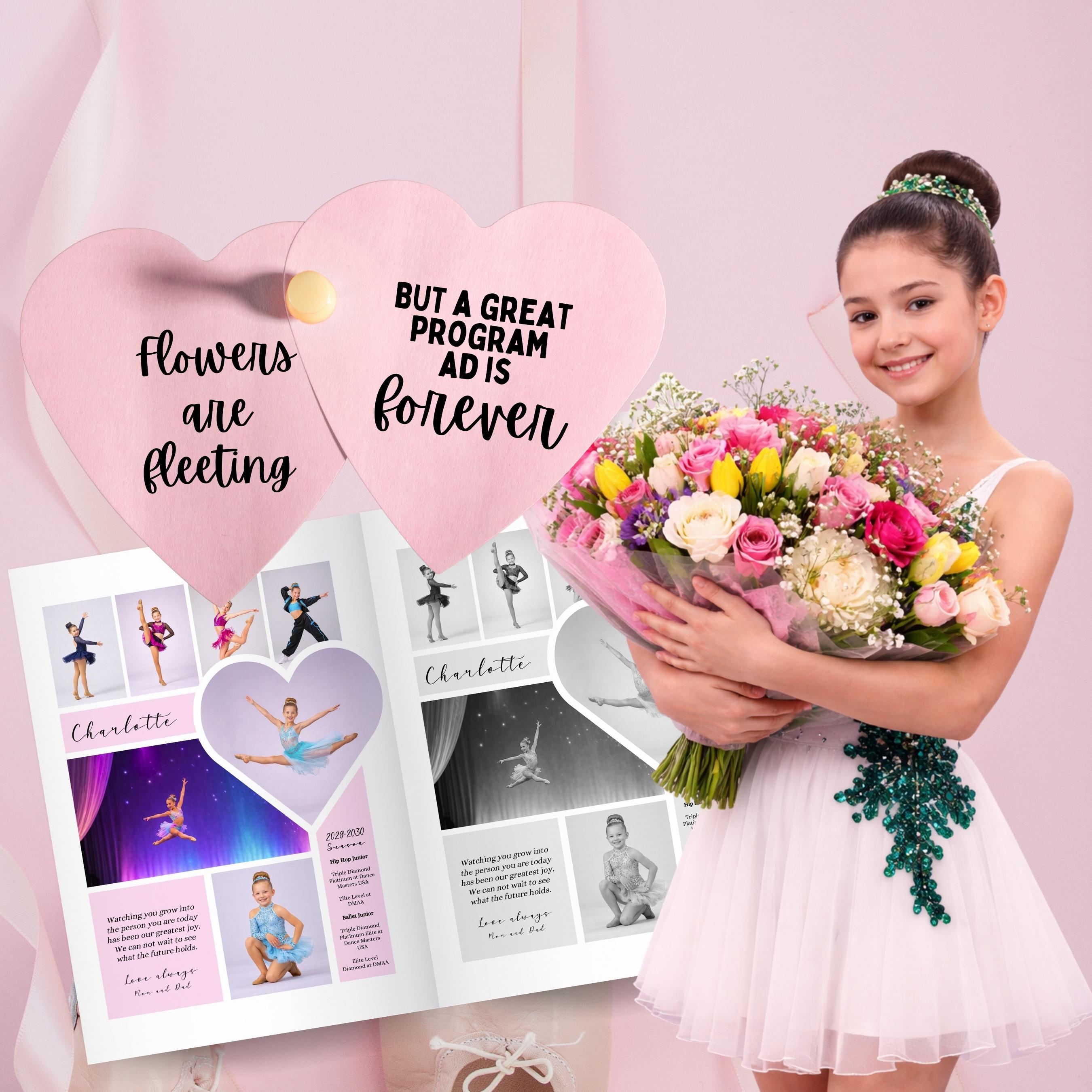 Dance Recital Ad | Yearbook Ad Template Full Page | Editable Ballet ...
