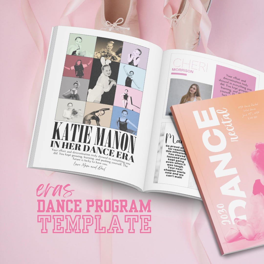 Full Page Dance Recital Program Ad Template | Dance Mom Shout Out for ...