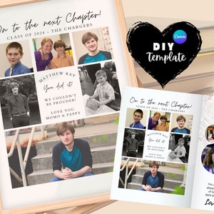 de publicité pour un annuaire personnalisé | Impression numérique du programme de récital de remise des diplômes Canva 8,5 x 11