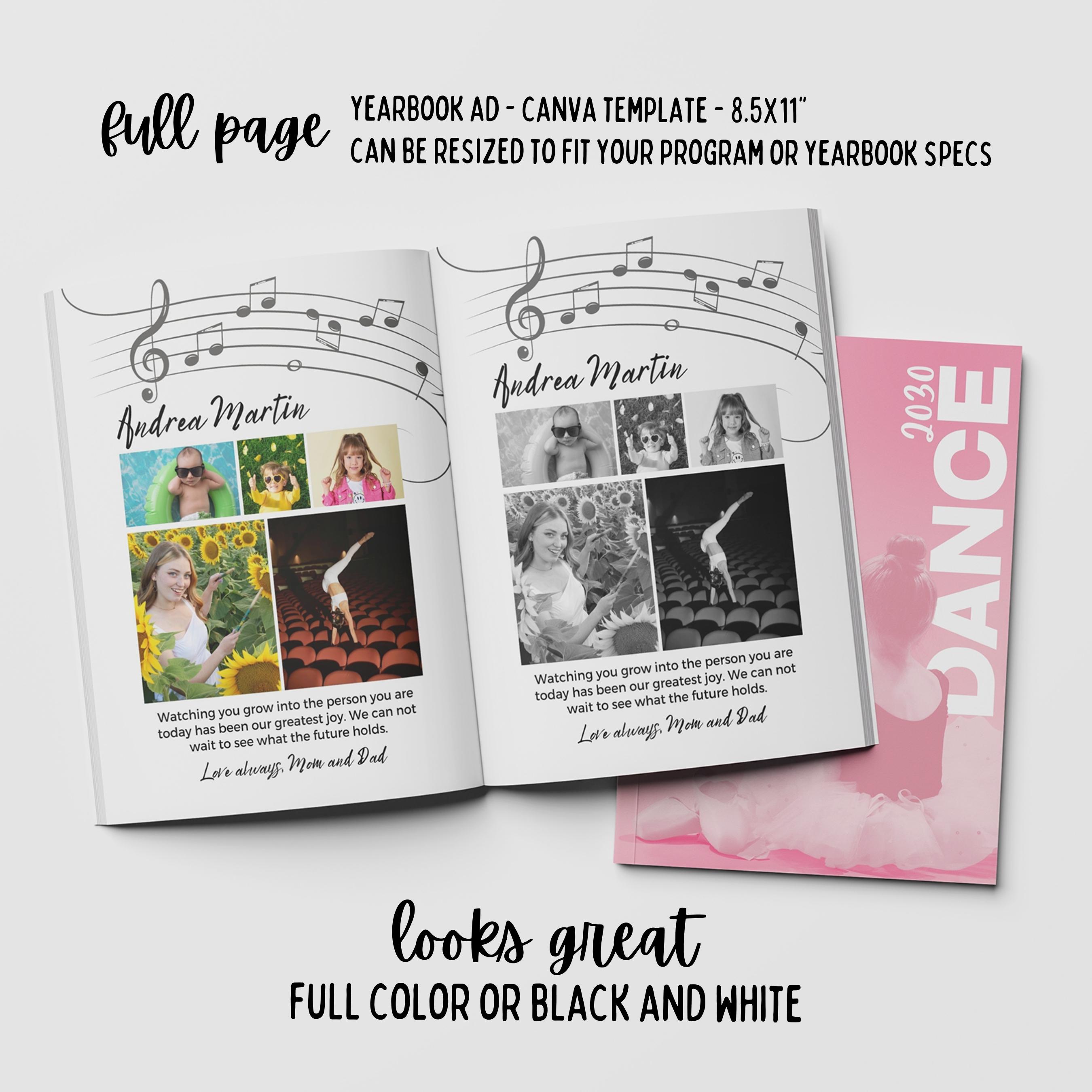 Full Page Theatre Program Ad Template Canva | Photo Collage Theater Kid ...