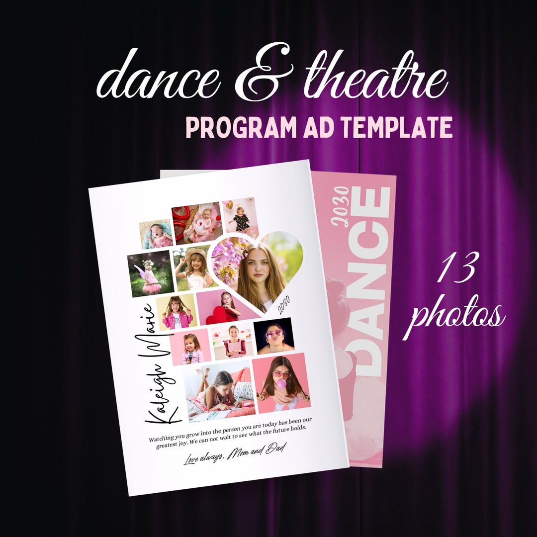 Dance Program Message Example Full Page Dance Recital Program Ad Template | Dance Mom Shout Out ...