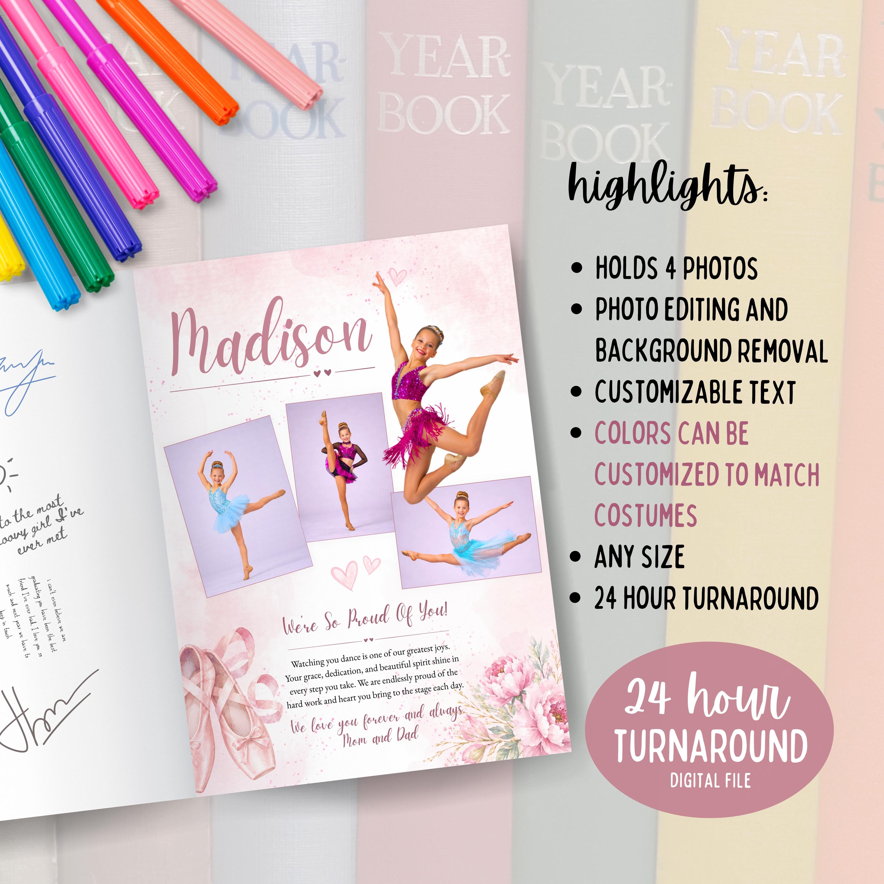 Custom Ballet Recital Dance Program Ad Full Page Yearbook | Playbill Ad ...