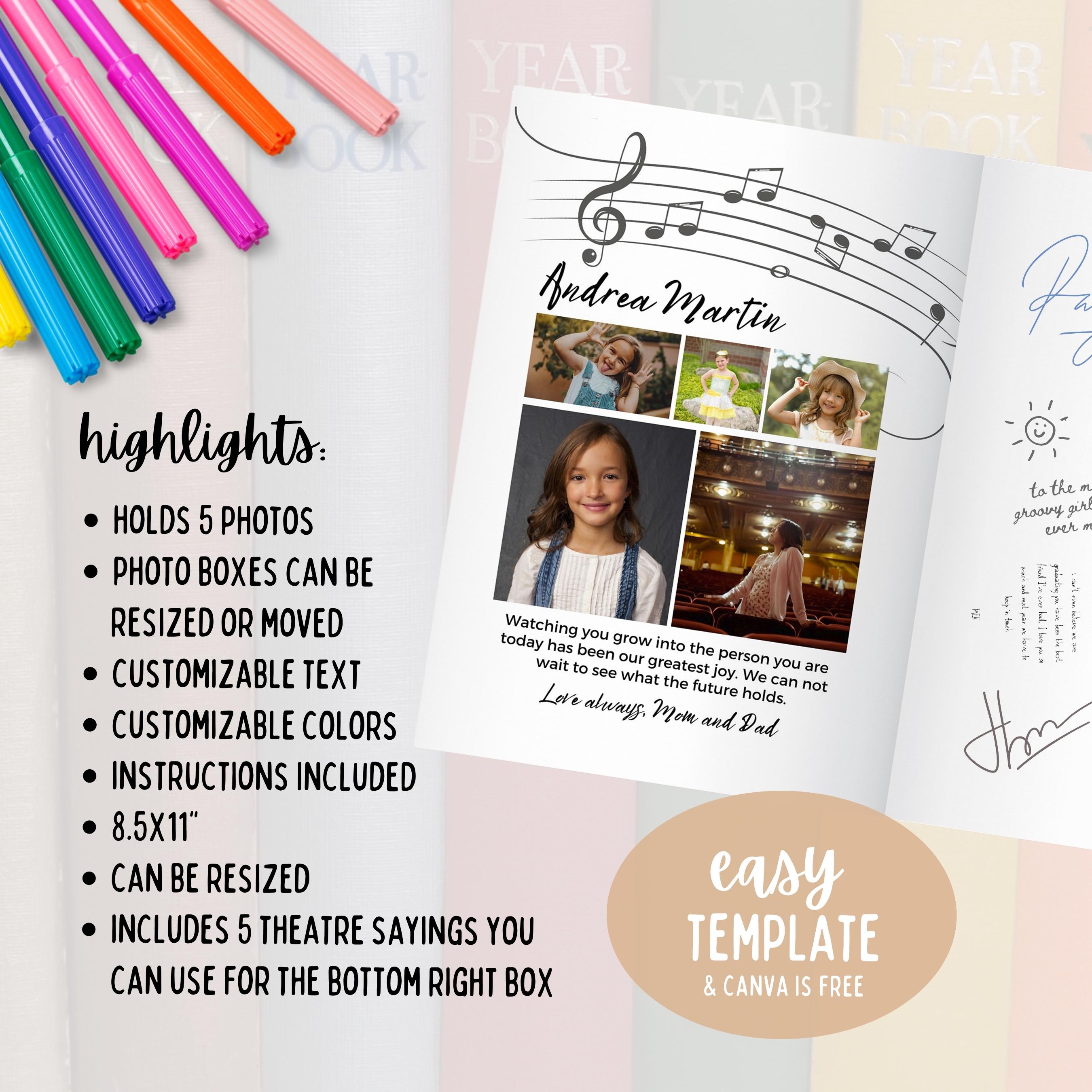 Full Page Theatre Program Ad Template Canva | Photo Collage Theater Kid ...