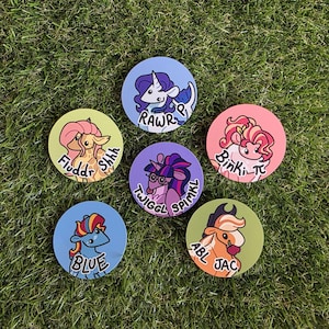 Silly Main Six Stickers // Pony Stickers // MLP Stickers