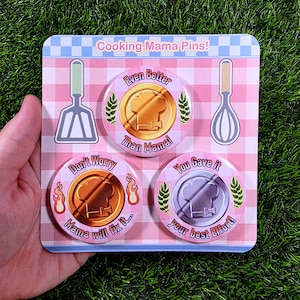 Cooking Mama Pins // Pin Pack // Button Pack