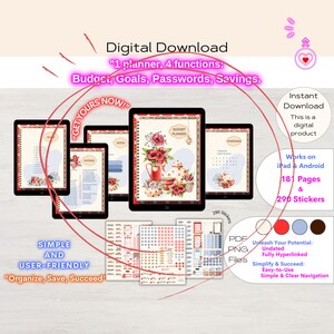 Undated Digital Planner Biweekly Budget Finance Tracker Paycheck Budget Planner Daily Planner Hyperlinked Planner Finance Planner Goodnotes