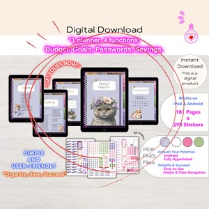 Financial Planner | Ipad Planner | Adhd Digital Planner | Notability Planner | Goodnotes Planner | 2024 Digital Planner | Finance Tracker