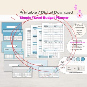 Travel Budget Planner Holiday Budget Planner Travel Budget Itinerary Template Travel Organizer Ultimate Travel Planner Vacation Planner PDF