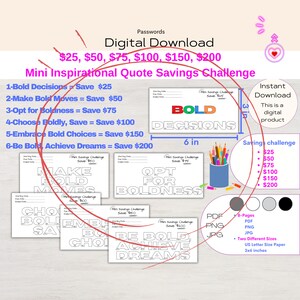 Savings Challenge Bundle Low Income Savings Challenge A6 Saving Funds Bundle Savings Printable Monthly Savings Challenge Mini Budget Planner