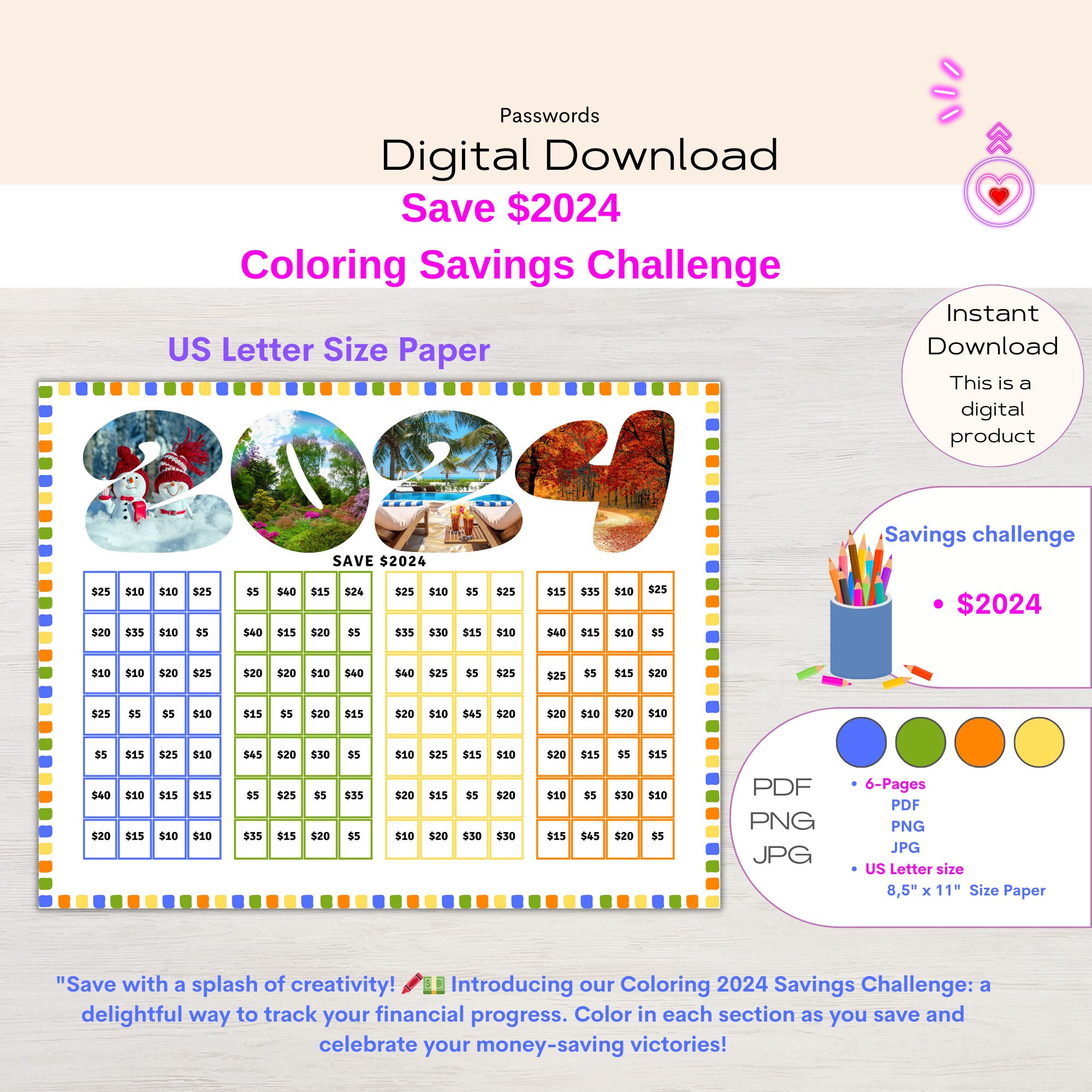 Save 2024 In Year 2024 Saving Challenge Cash Envelope Printable Saving Save 2024 In Year 2024 Saving Challenge Cash Envelope Printable Saving