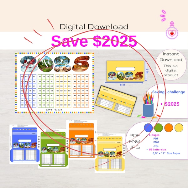 2025 Savings Saving Challenge Etsy
