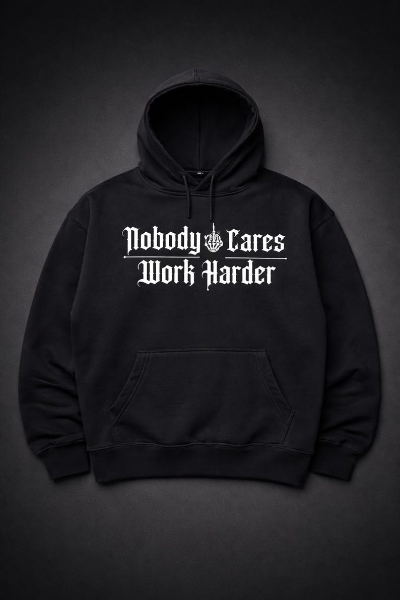Nobody Cares Work Harder Gym Hoodie - Gym Sweatshirt, Workout Pump Cover, Gifts for Him, Boyfriend Gift image 6