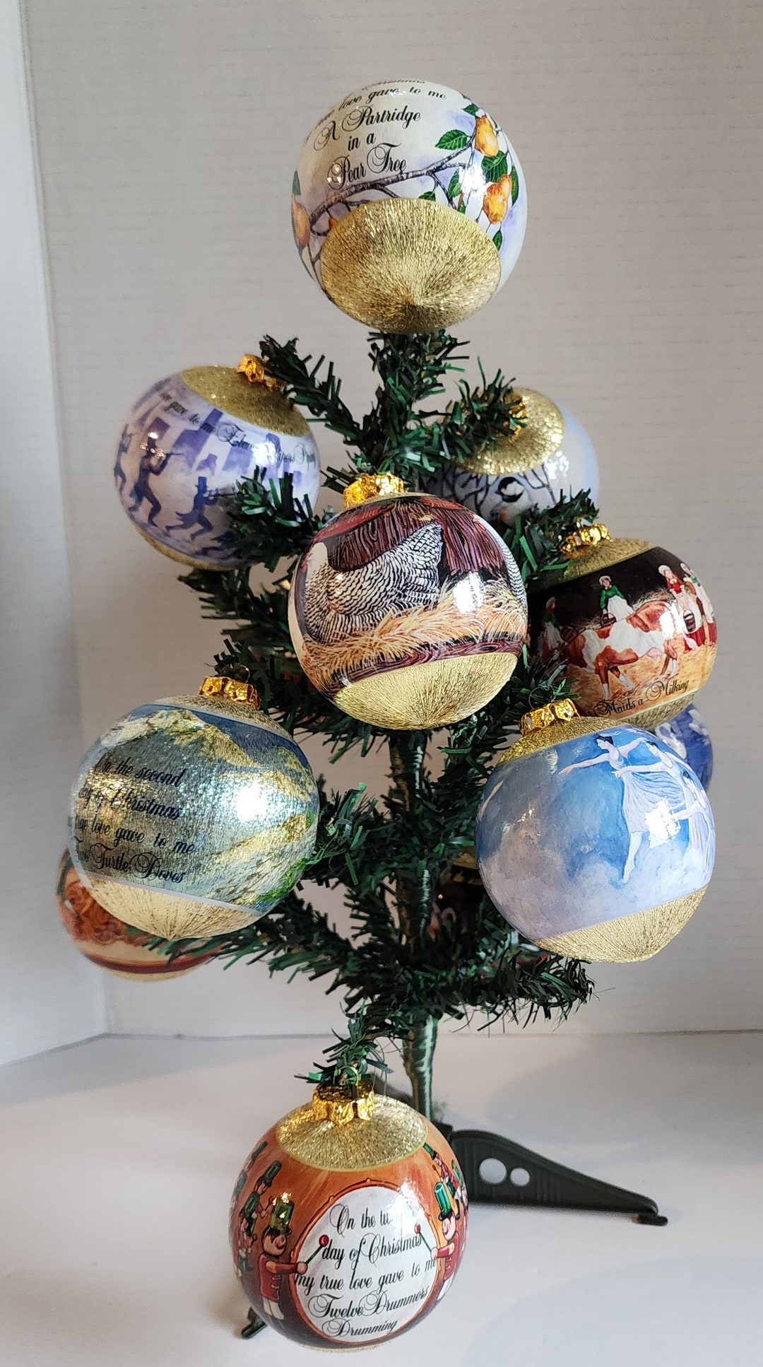 Vintage 12 Days of Christmas Rauch Ornaments Etsy