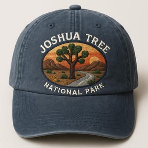 Joshua Tree Embroidered Hat – National Park Baseball Cap, Desert Sunset Cap