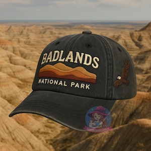 National Park Embroidered Cap Washed Cap Park Hat Travel Hat Baseball Hat Nature hat Camping Hat Road Trip Hat Mountain Hat Hiking Cap