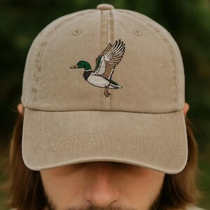 Mallard Duck Embroidered Hat – Baseball Cap, Waterfowl Hunting Cap