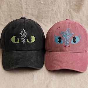 ドラゴンの目刺繍キャップ DRAGONS LAIR 龍 ドラゴン 刺繍 キャップ帽子 ３種 - 横浜中華街天宝堂本店